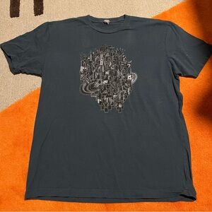 Custom 1 of 1 Artist Geometric Abstract Boxes Graphic Tee T-Shirt Large